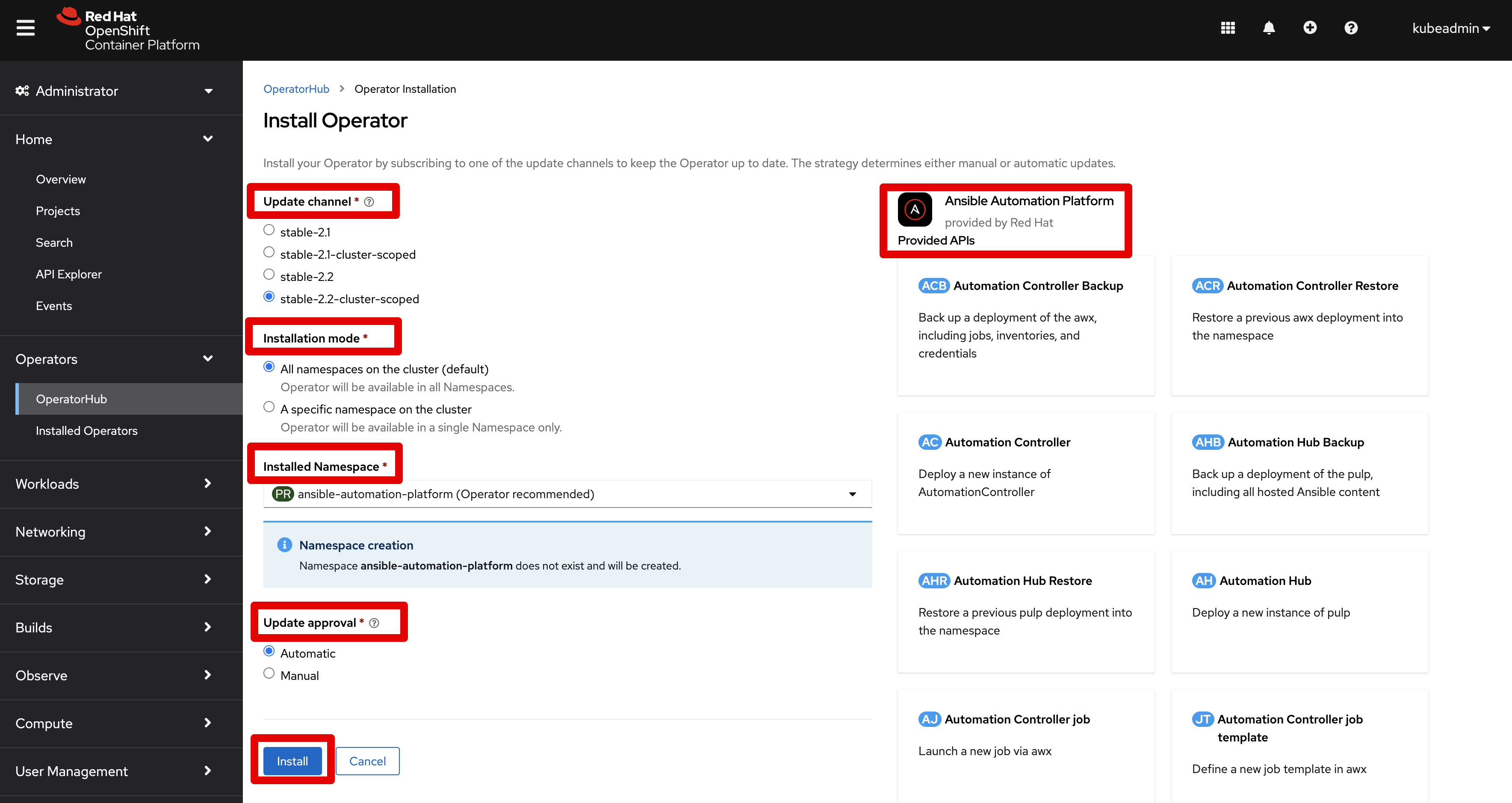Create Automation Controller